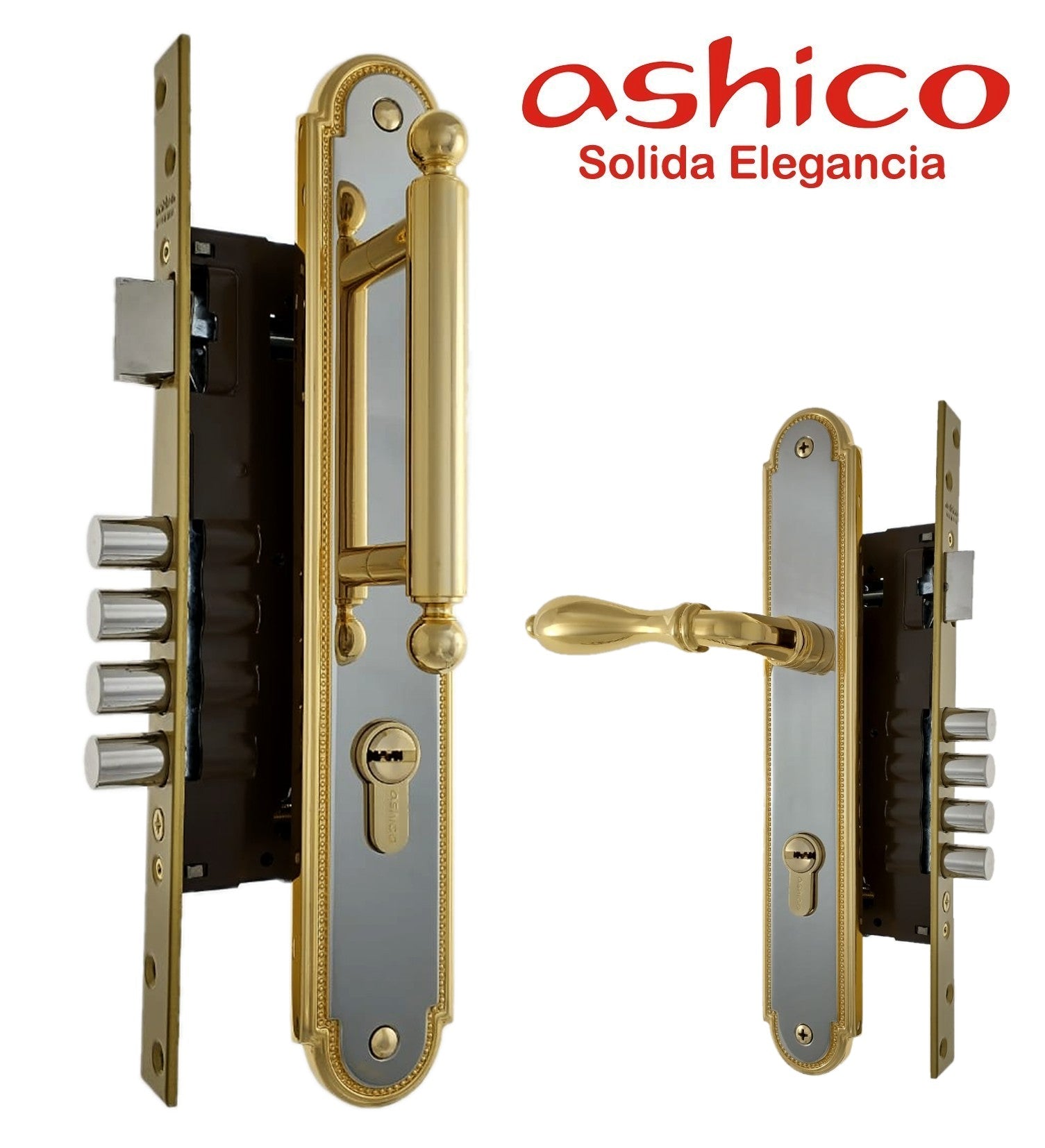 Imperio Cerradura Ashico Cromo Oro