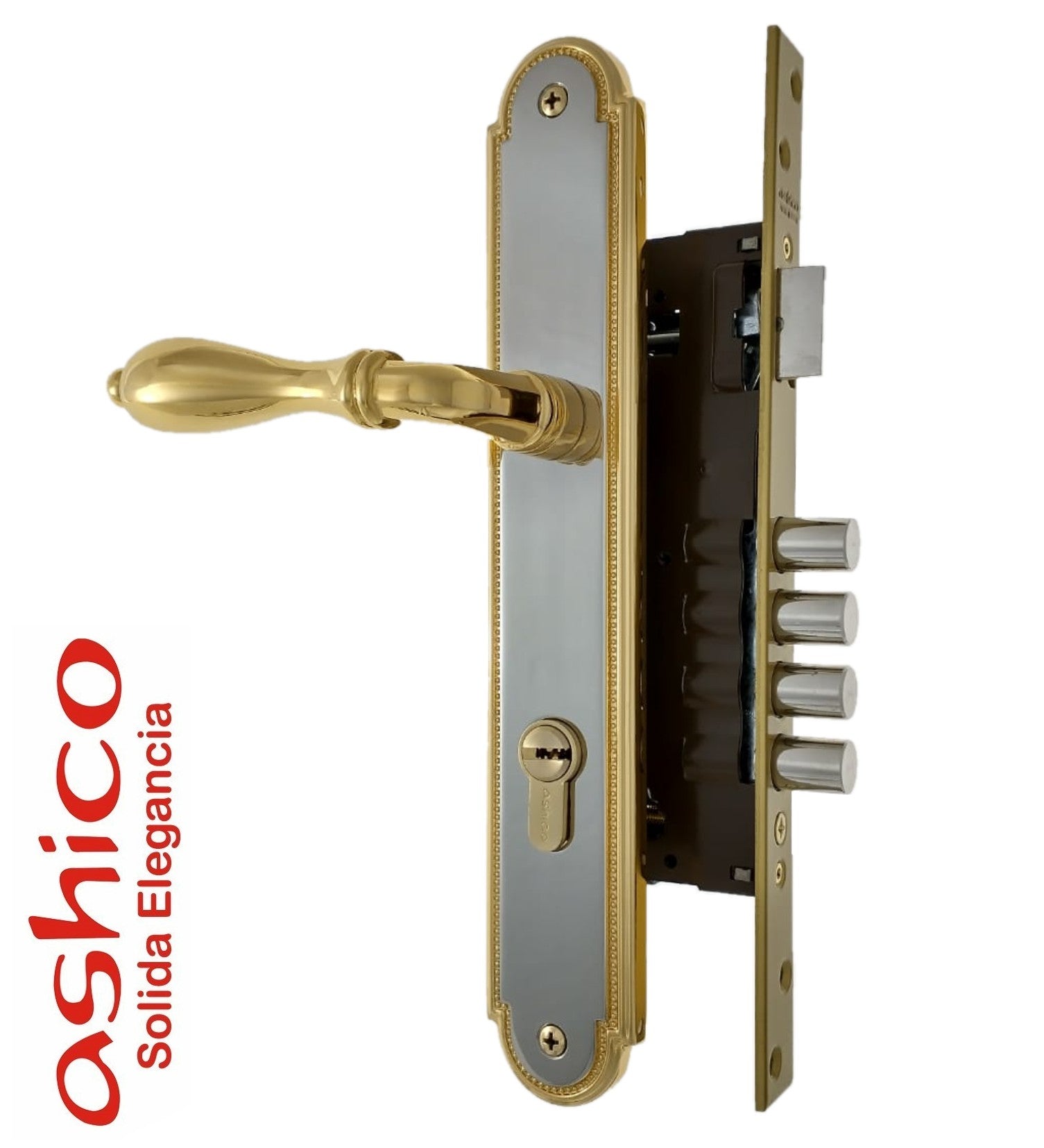 Imperio Cerradura Ashico Cromo Oro